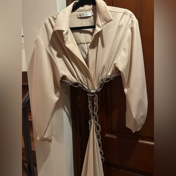 CHRISTOPHER ESBER crystal chain cutout dress US 6 - Picture 8 of 8